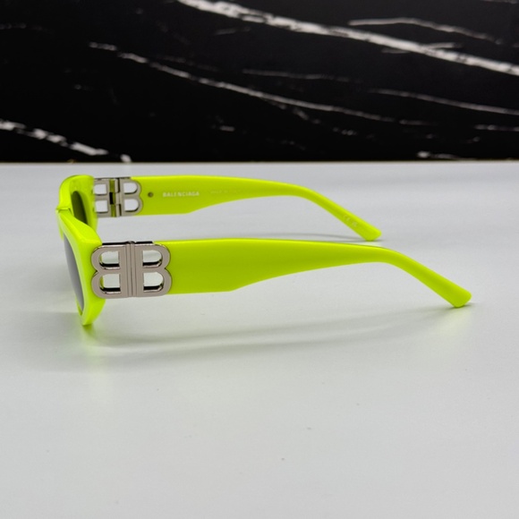 NEW BB0095S 007 BALENCIAGA YELLOW GREY WOMEN CAT EYE BALENCIAGA SUNGLASSES - Picture 5 of 10